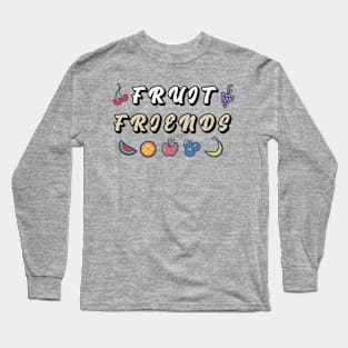 Fruits Friends- Retro Vintage fruit set Long Sleeve T-Shirt